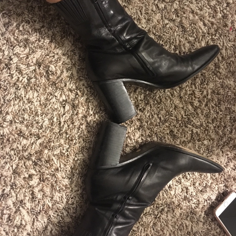 Leather boots